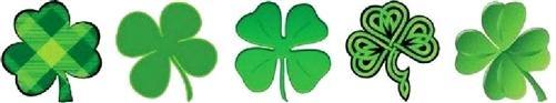 St Patricks Day Shamrocks Assorted Waterslide Nail Decals - Nails Creations