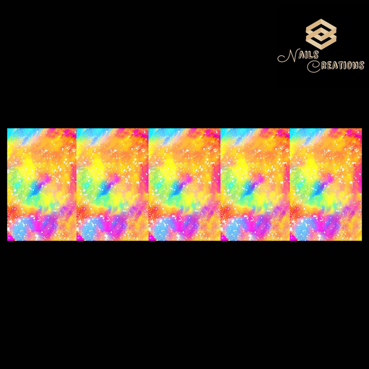 Tie dye Design #1 Waterslide Full Nail Art Decals - Nails Creations