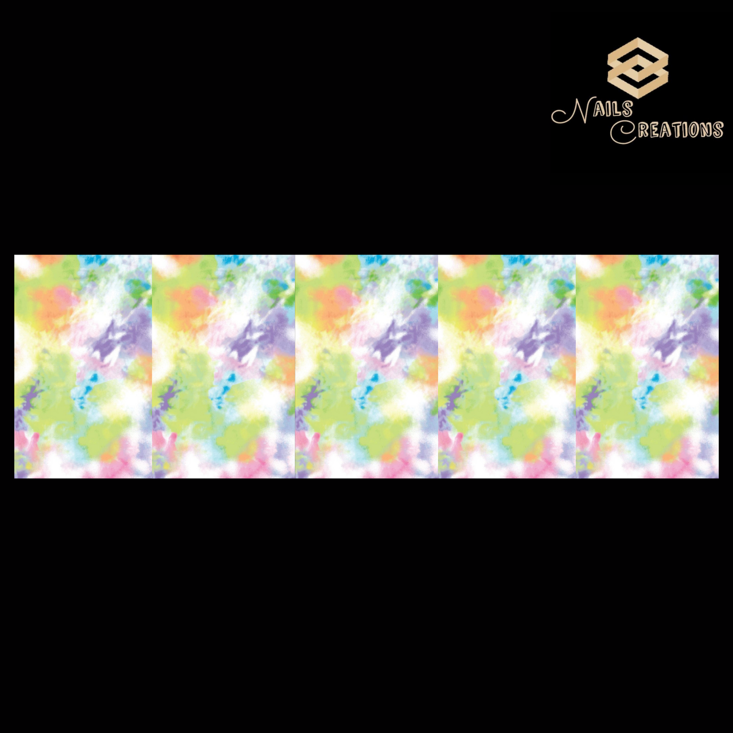 Tie dye Design #2 Waterslide Full Nail Art Decals - Nails Creations