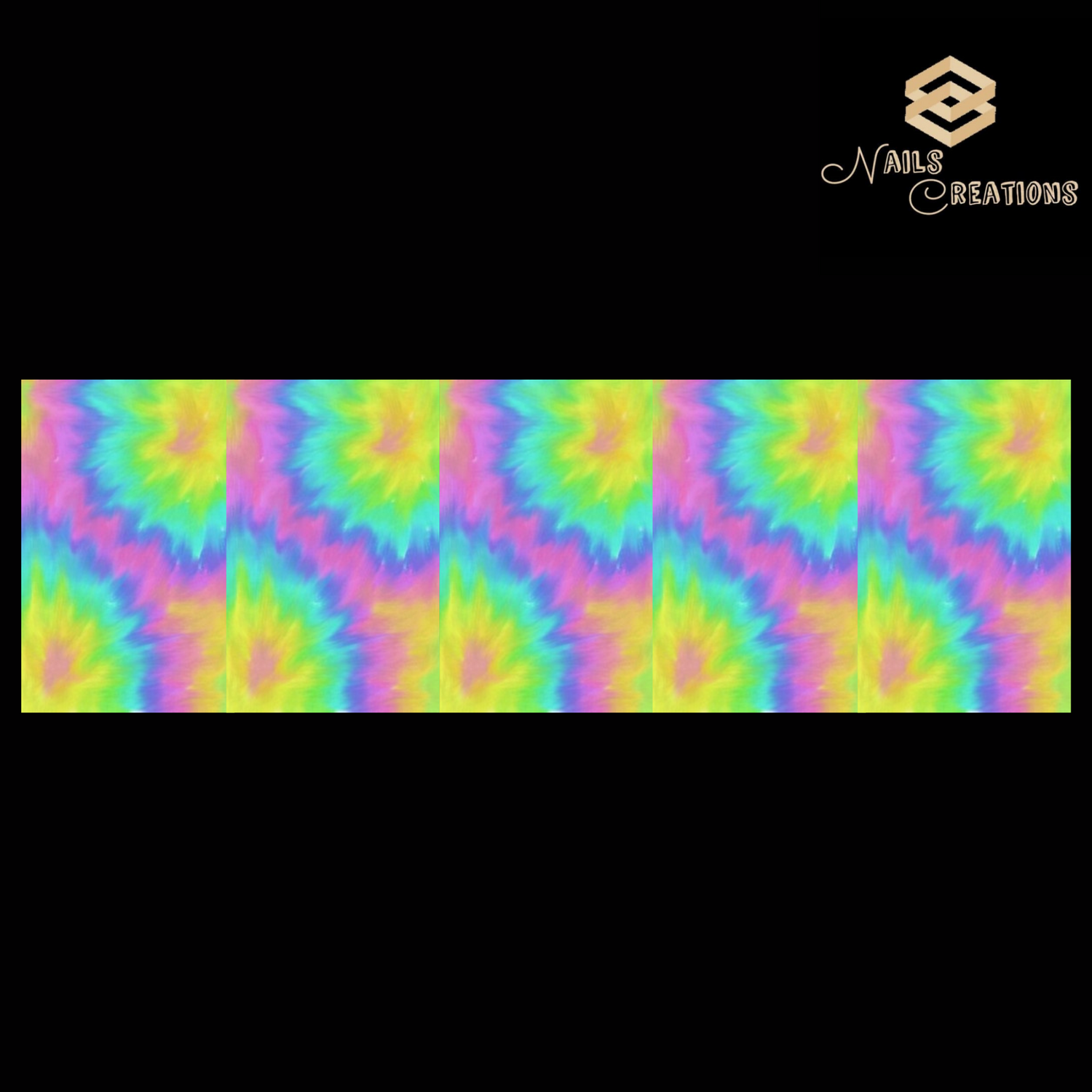 Tie dye Design #3 Waterslide Full Nail Art Decals - Nails Creations