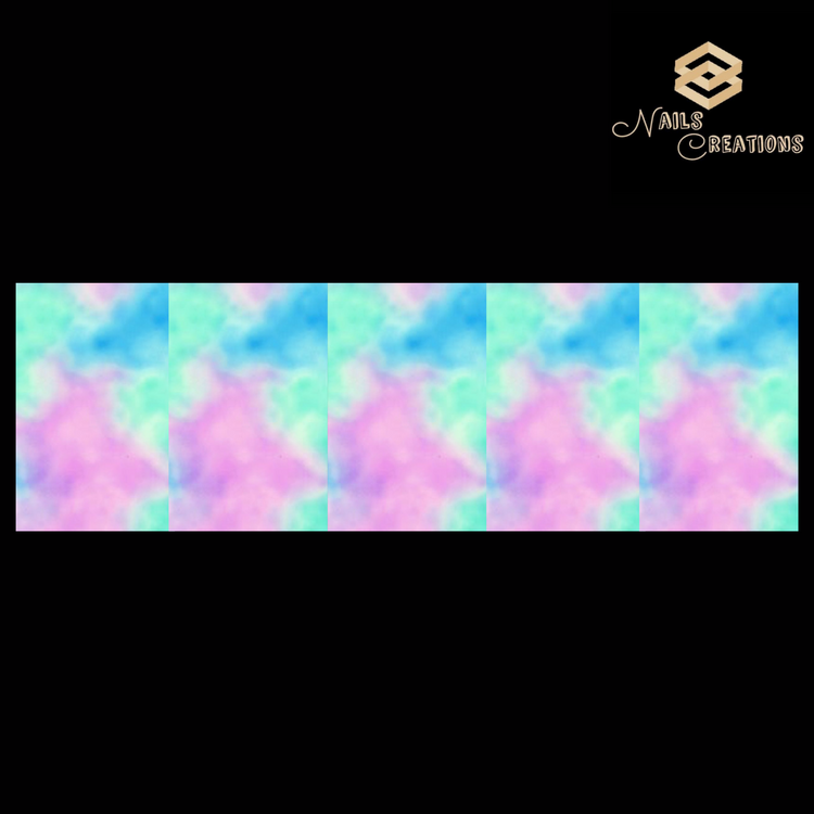 Tie dye Design #6 Waterslide Full Nail Art Decals - Nails Creations