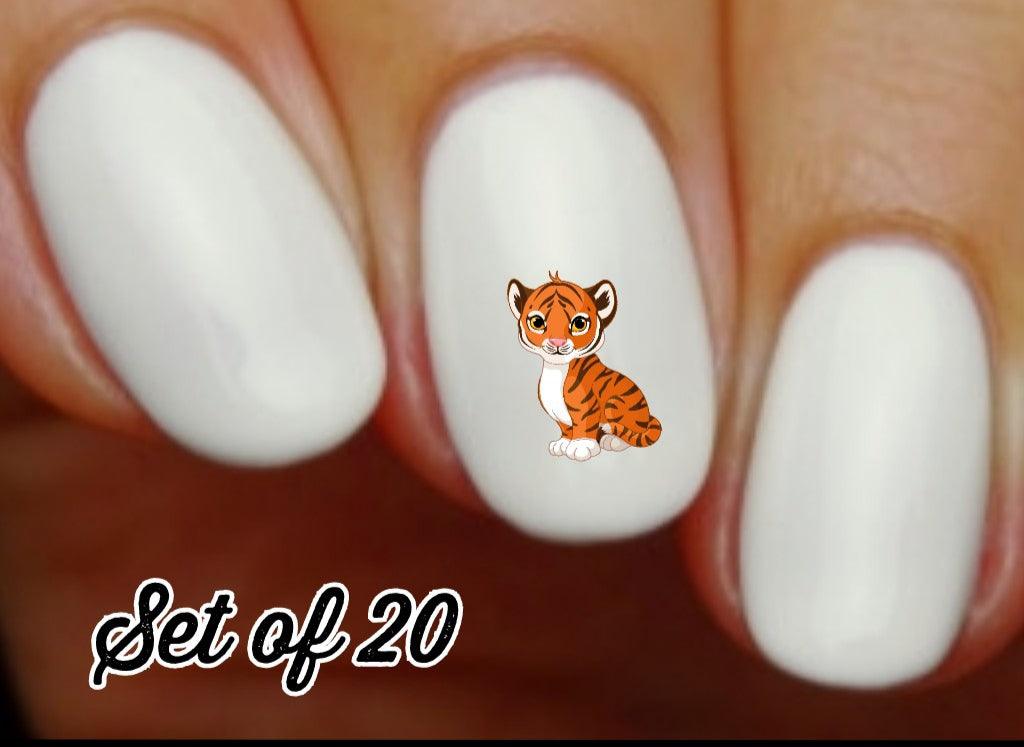 Tiger Nail Decals Stickers Water Slides Nail Art - Nails Creations