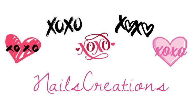 Valentine's Love XoXo Nail Art Water Slides Decals Assorted - Nails Creations