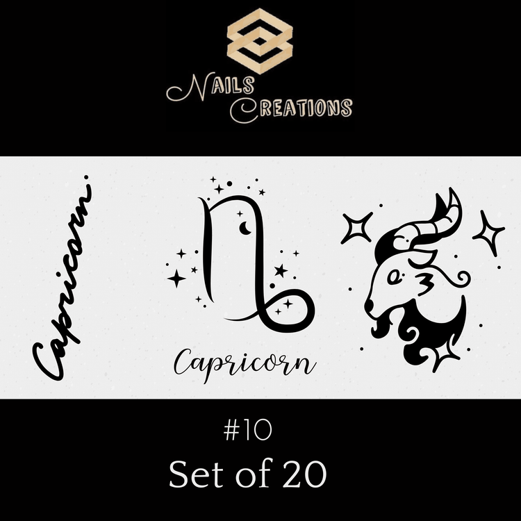 Zodiac Signs Astrology Waterslide Nail Decals Set of 20 - Nails Creations