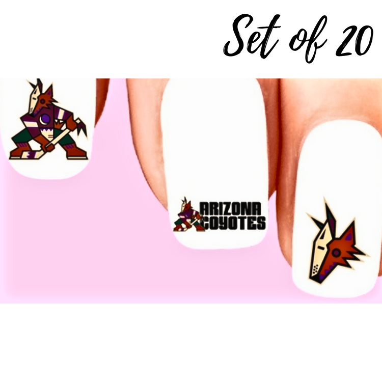 NHL Hockey Nail Decals Waterslide Stickers Nail Art Hockey Team Logo Decals