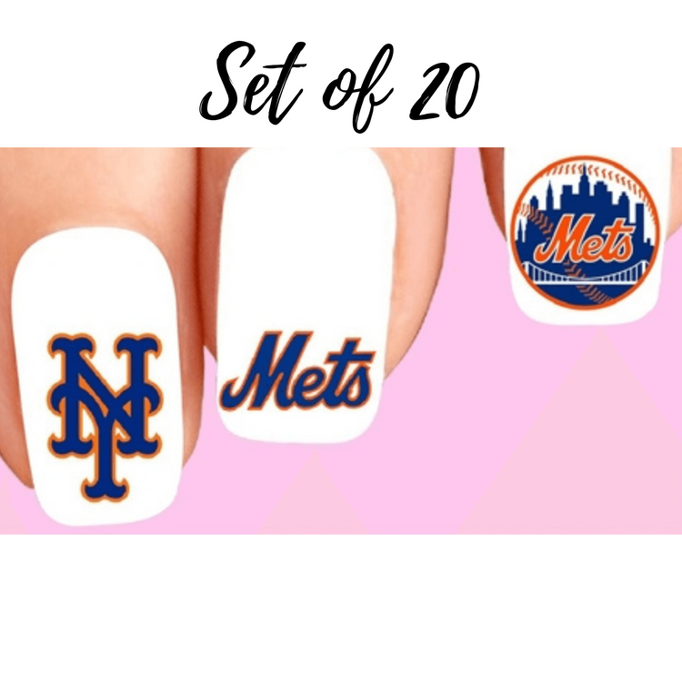 Nail Decals Set – 20 Assorted Waterslide Baseball Designs for Ultimate Fan Style