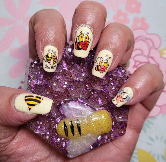 Bee Mine Nail decal stickers