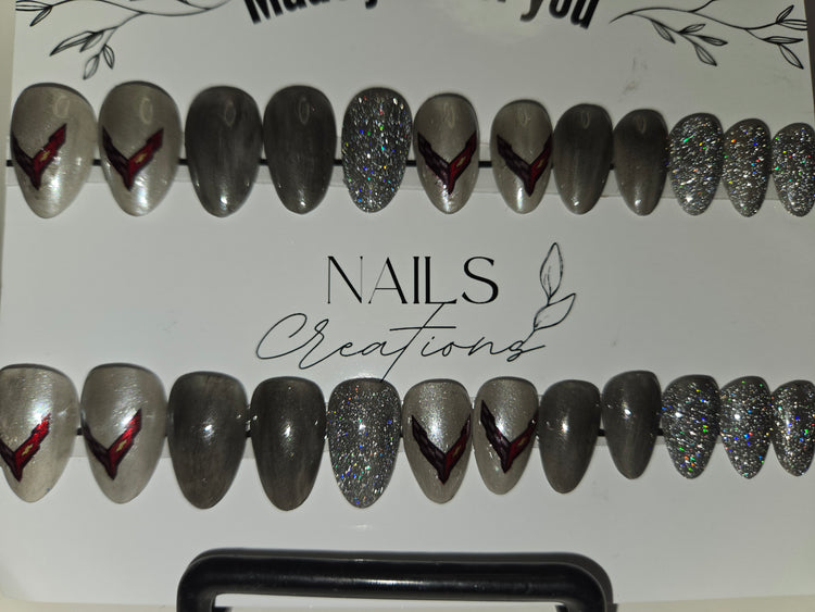 Corvette CUSTOM Gel Press On Nail 20pcs Set, FULL KIT