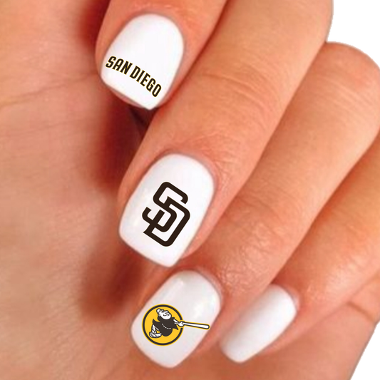 Baseball-Themed Waterslide Nail Decals Set of 20 - Perfect for Fans and DIY Nail Art