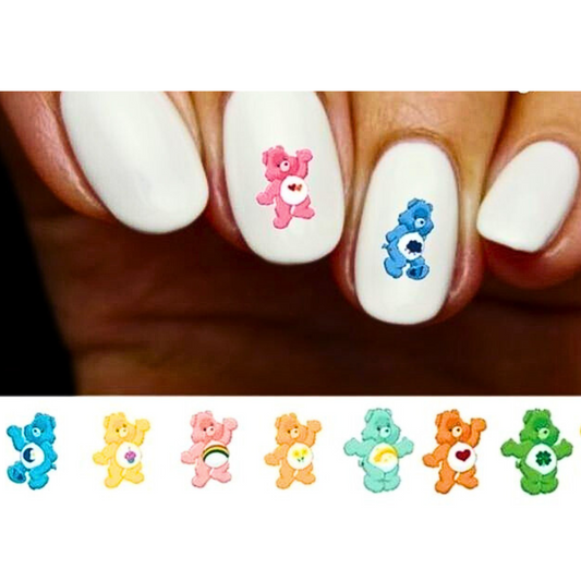Care Bears Nail Decals - Assorted Water Slide Stickers for Creative Nail Art