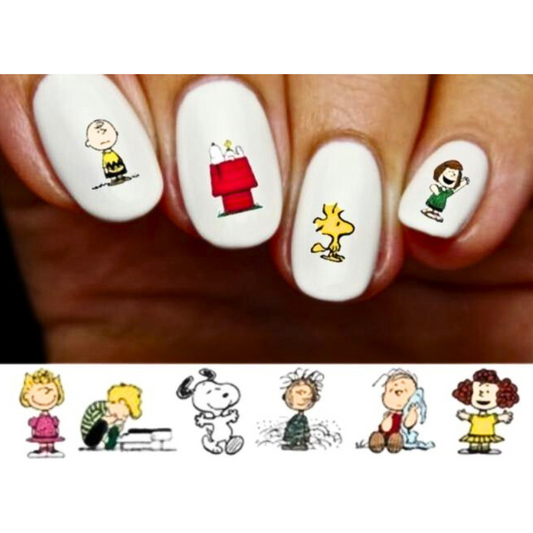 Charlie Brown Snoopy Woodstock Linus Lucy Assorted Nail Decals Stickers Water Slides Nail Art