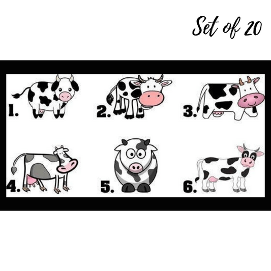 Cow Nail Art Waterslide Nail Decals – Fun & Unique Cow Print Designs