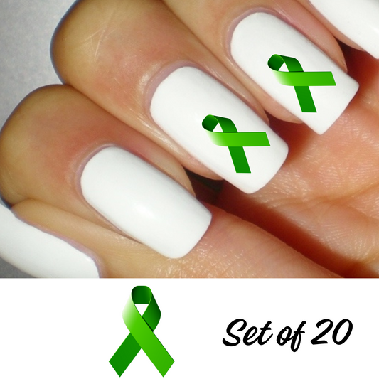 TBI Brain Injury Awareness Waterslide Stickers for Nails