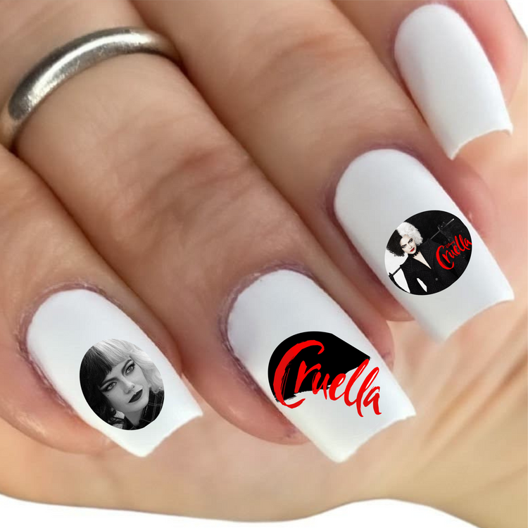 Cruella The Movie Nail Waterslide Decal Stickers