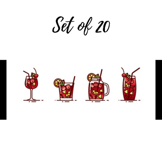Custom Water Slide Nail Stickers - Summer Drinks Cocktails & Easy Peel Off Decals for Unique Nail Art
