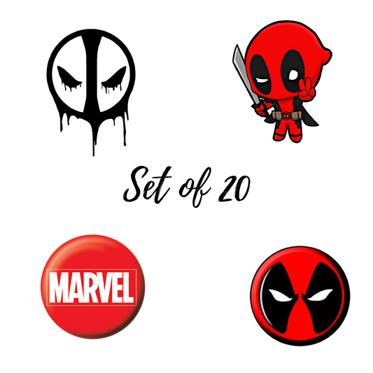 Deadpool Nail Art Stickers & Decals – Unique Comic-Inspired Manicure Accessories for Bold Nails