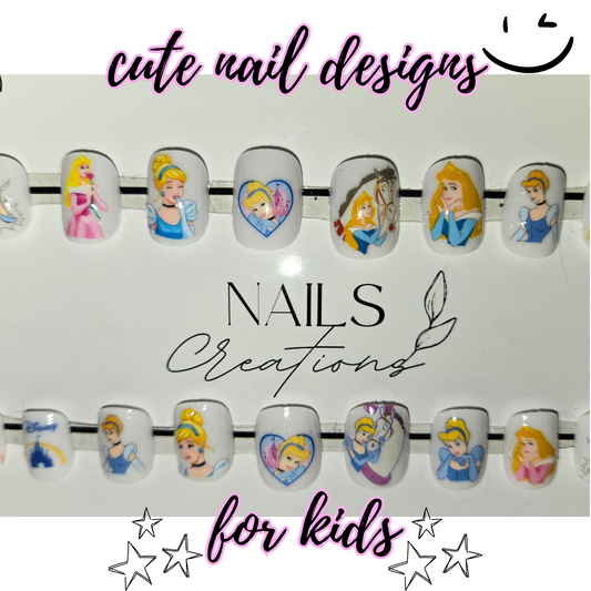 Enchanting Princess Press-On Nails for Kids Fun, Colorful & Easy Application!