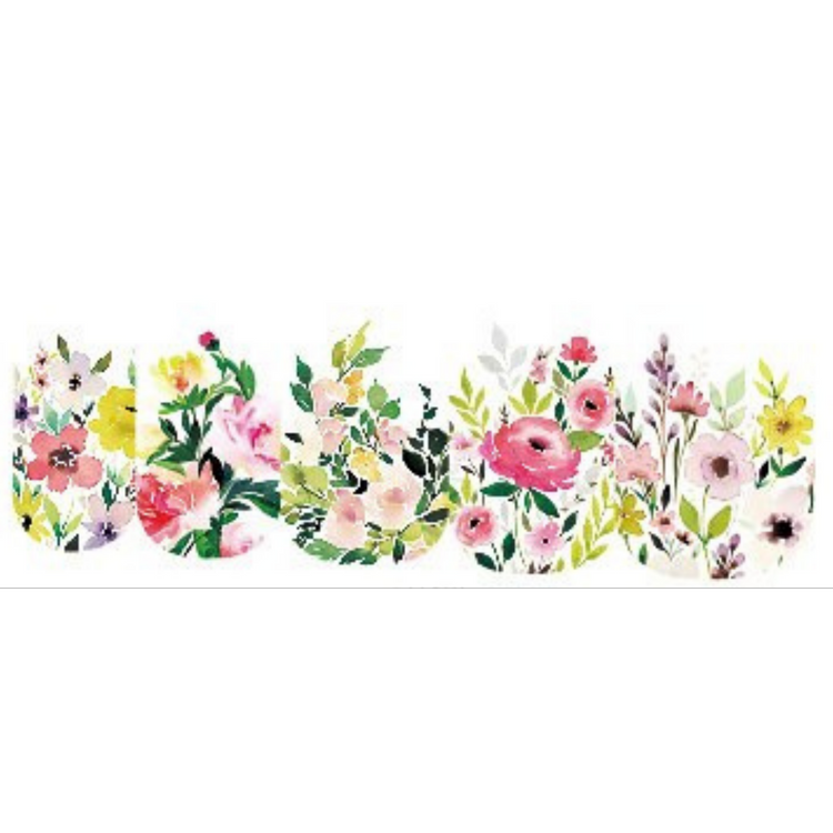 Floral Nail Art Water Slide Decals – Elegant Flower Nail Stickers