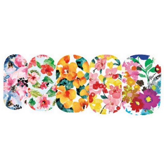 Floral Nail Art Water Slide Decals – Elegant Flower Nail Stickers