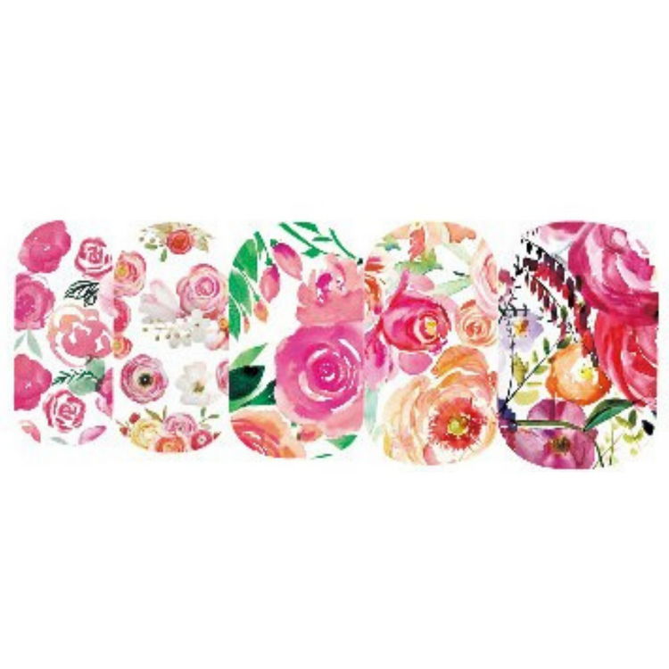 Floral Nail Art Water Slide Decals – Elegant Flower Nail Stickers