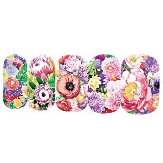 Floral Nail Art Water Slide Decals – Elegant Flower Nail Stickers