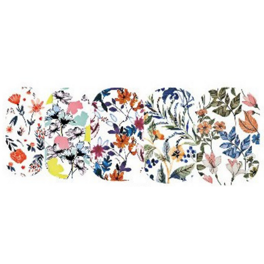 Floral Nail Art Water Slide Decals – Elegant Flower Nail Stickers
