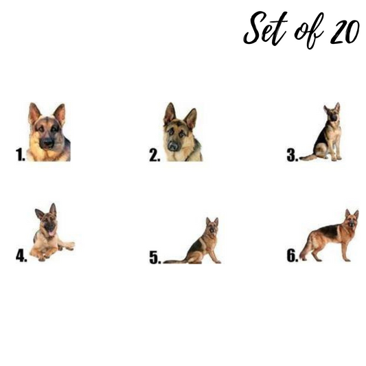 German Shepherd Dog Nail Art Decal Stickers for a Fun Water Slide Nail Design