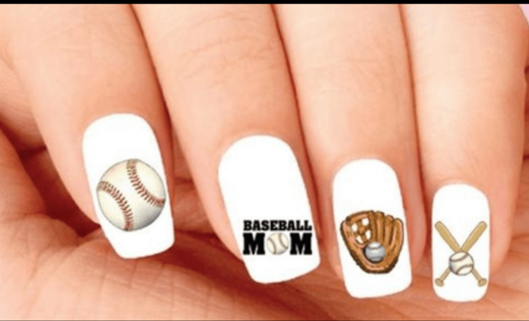 Baseball Mom Assorted Nail Decals Stickers Water Slides Nail Art