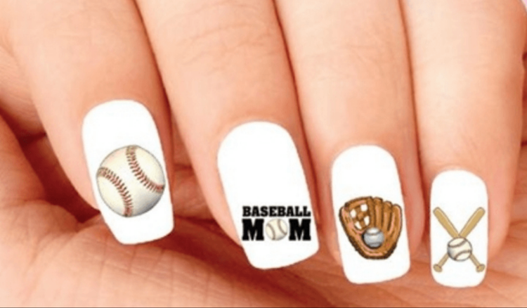 Baseball Mom Assorted Nail Decals Stickers Water Slides Nail Art