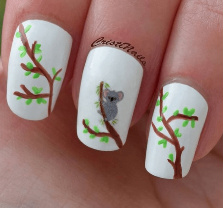 Koala Waterslide Nail Decals - Adorable Animal Nail Art for a Fun DIY Manicure