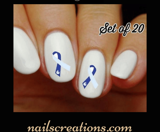 Hydrocephalus Ribbon Nail Decals Stickers Water Slides Nail Art