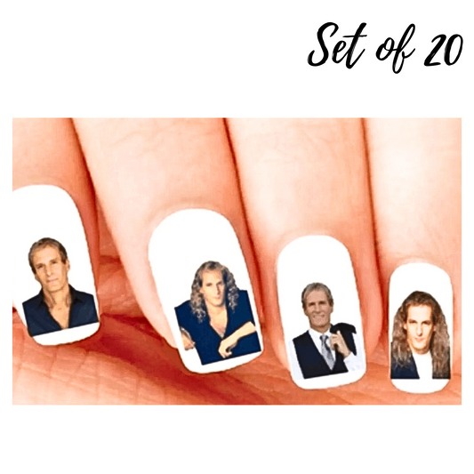 Michael Bolton Assorted Set of 20 Waterslide Nail Decals - Perfect for Music Lovers