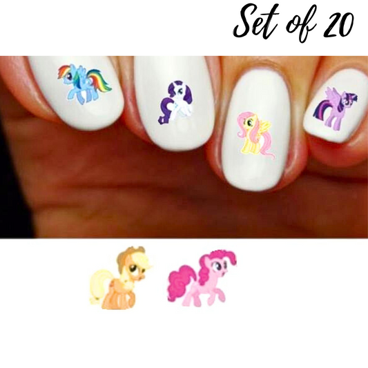 My Little Pony Nail Decals| Assorted Stickers & Water Slide Art for Fun Nail Designs