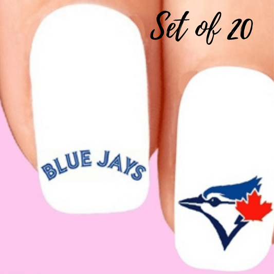 Nail Decals Set – 20 Assorted Waterslide Baseball Designs for Ultimate Fan Style