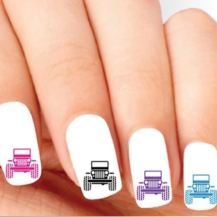 Off Road Vechicle Assorted Set of 20 Waterslide Nail Decals