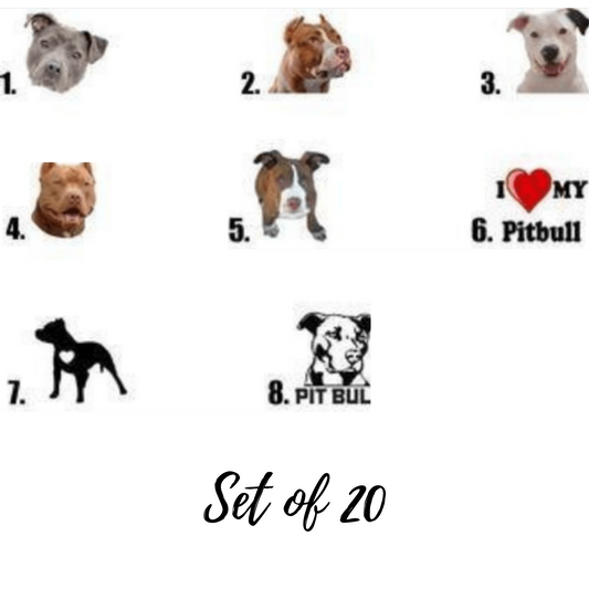 Pitbull Dog Nail Decals - Waterslide Terrier Breed Nail Art Stickers