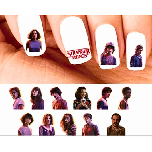 Stranger Things Nail Decals Water Slide – TV Show Nail Art Stickers – Easy Apply Nail Design