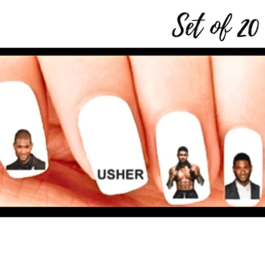Usher Raymond Assorted Waterslide Nail Decals - Stylish & Unique Nail Art