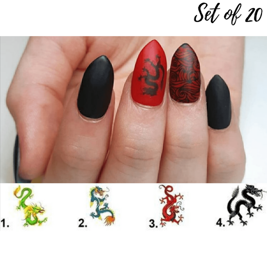 Waterslide Chinese Dragon Nail Art Decals Stickers for Nails