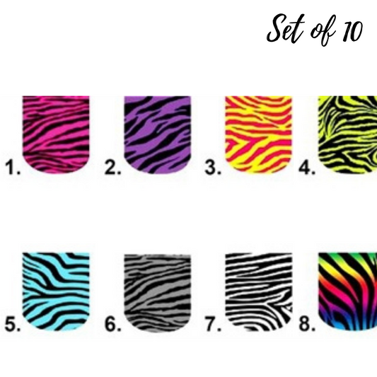 Zebra Stripes Waterslide Full Nail Decals