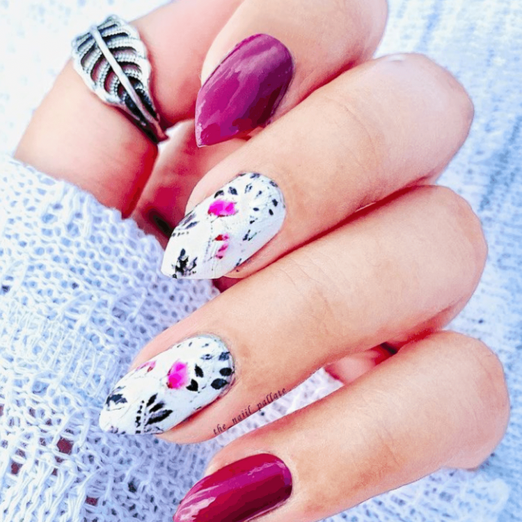 Floral Nail Art Water Slide Decals – Elegant Flower Nail Stickers