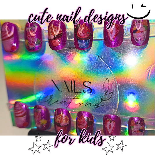 Muffin Kids Nail Art Press On Nails | Easy & Fun Designs
