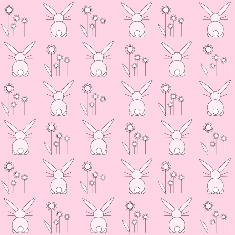 Easter Bunnies Full Nail Art Waterslide Decal Design - Nails Creations