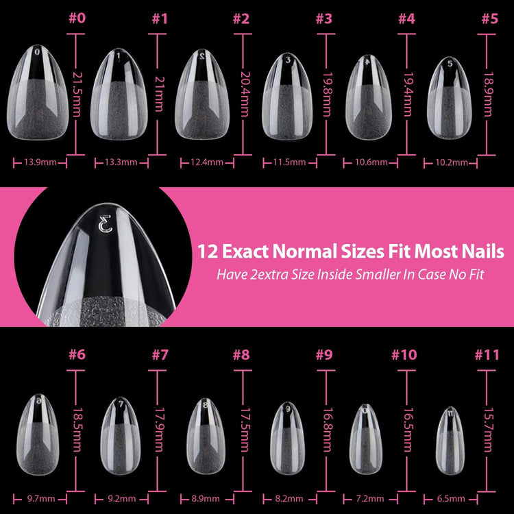 Toe Nail Tips 216Pcs Short Square False Soft Gel Full Cover Fake Toe Nails Matte Toe Nails 12 Sizes Pre-shape Fake Toenails Gel X Toe Nail Tips For Nail Extension Home DIY Nail Salon - Nails Creations
