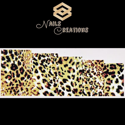 Animal Leopard print Full Nail Art Waterslide Decal Design - Nails Creations
