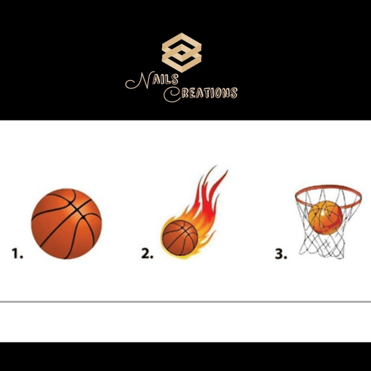 Basketball, Flames or Net Nail Decals Stickers Waterslide Nail Art Design - Nails Creations