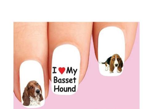 Basset Hound Assorted Waterslide Nail Decals - Nails Creations