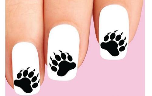 Bear Paw Claw Tracks Waterslide Nail Decals - Nails Creations