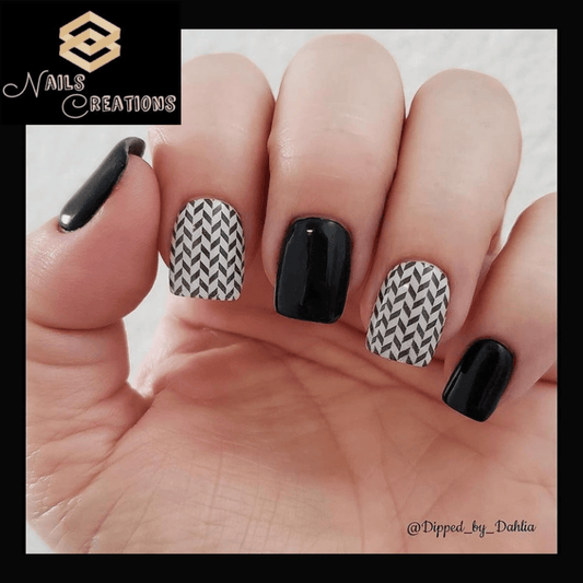Black and Clear Waterslide Nail Decals YZW-7310 - Nails Creations