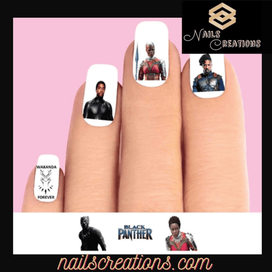 Black Panther Assorted Nail Tattoo Water Slide Decals - Nails Creations